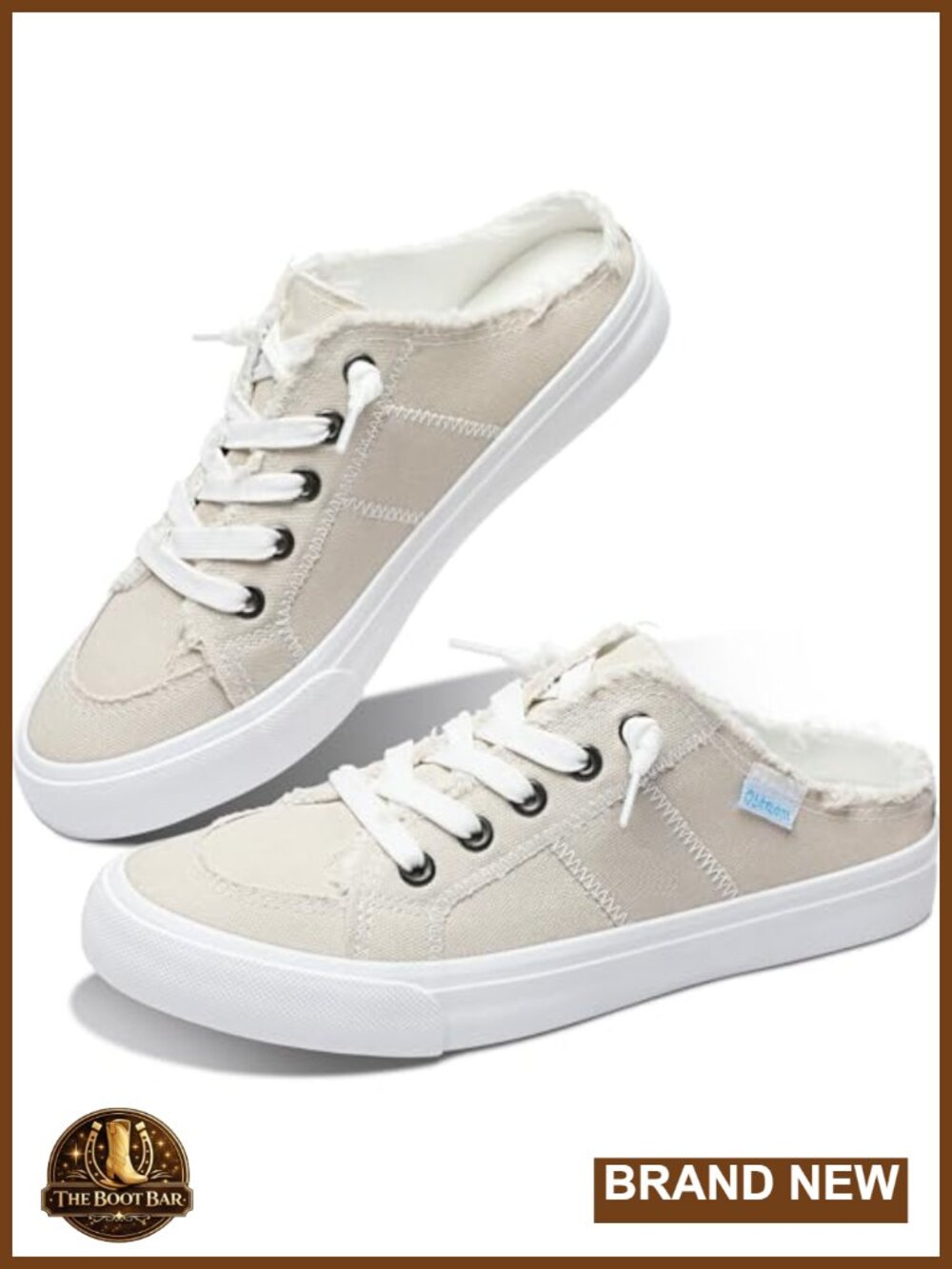 Women Canvas Mules Memory Foam Slip-On Backless Comfort Shoes Non-Slip